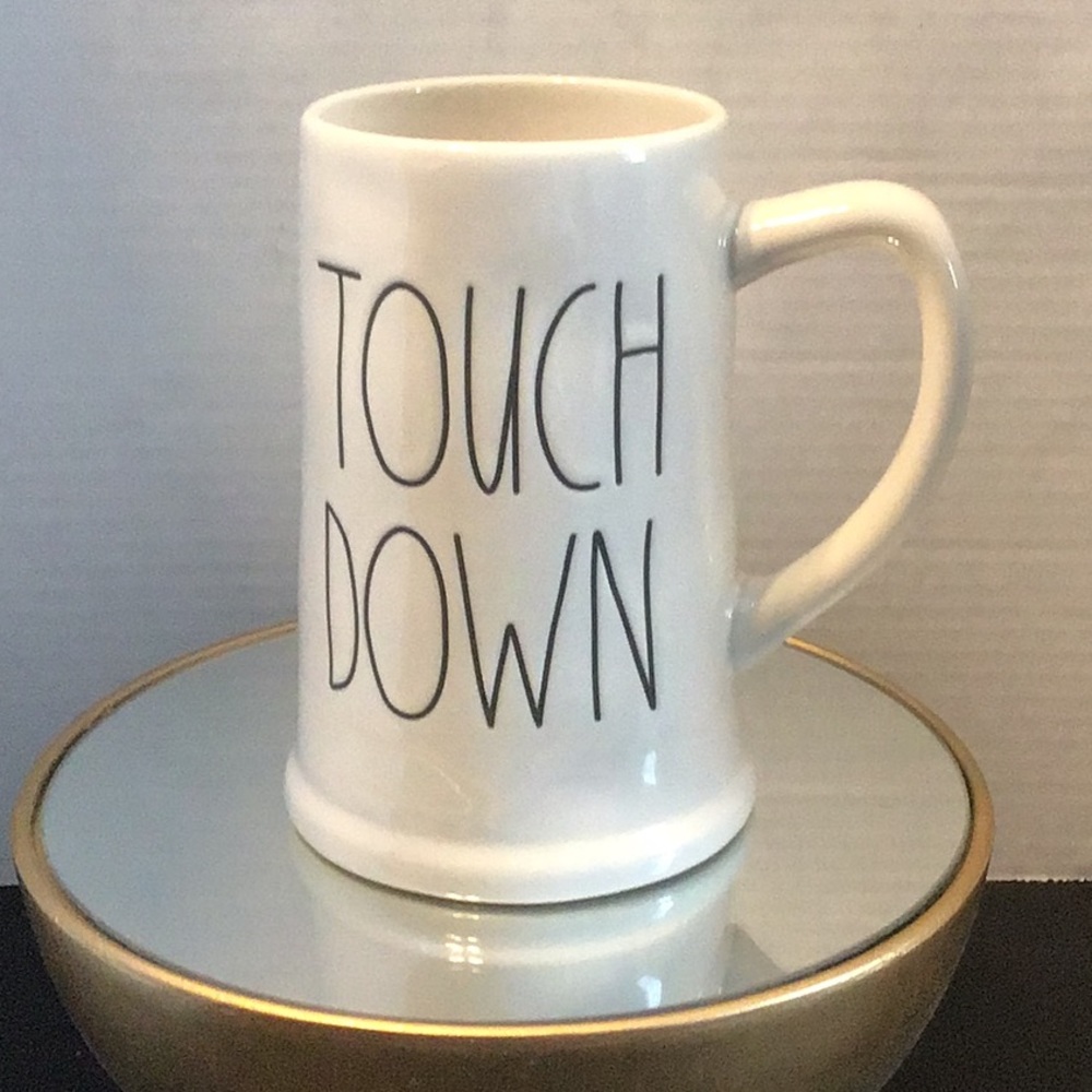 Rae Dunn “Touch Down” Glass Mug (NWT) - Picture 3 of 6